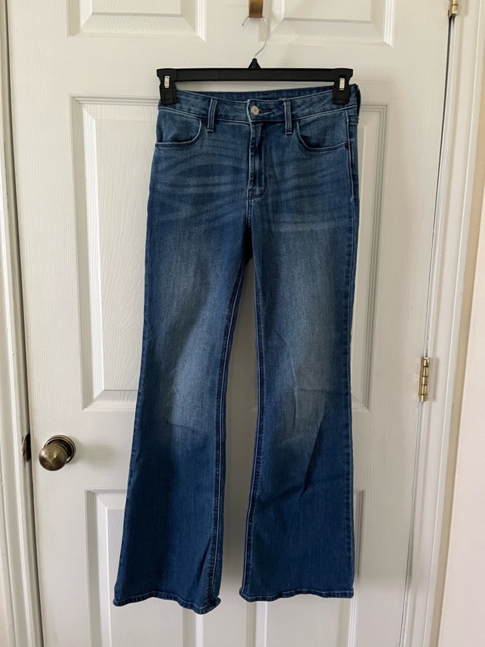 Old Navy Dark Blue Mid Rise WOW Flare Jeans